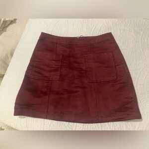 Old Navy Burgundy Mini Skirt